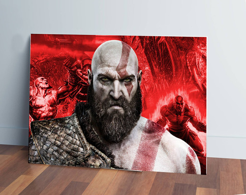 Cuadro 189 God Of War Kratos 30x40 Mdf Memoestampados