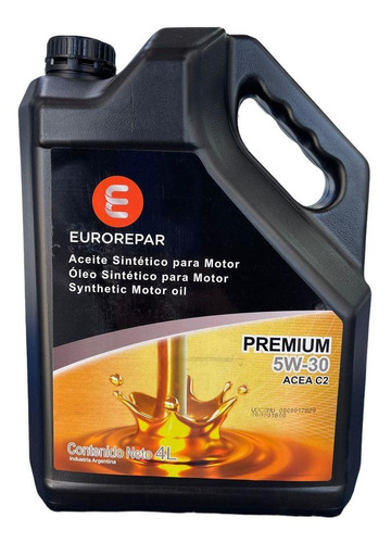 Aceite Motor Sintetico 5w30 4 Litros Eurorepar