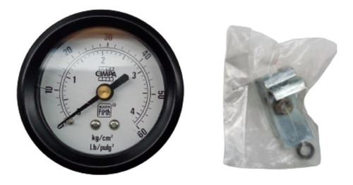 Manometro Para Gas Cimpa, 0-60 Lb, 0,4 Kg