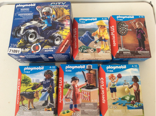 Lote 6 Sets De Figuras Playmobil Incluye Motocicleta