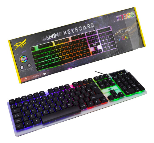 Teclado Gamer Retroiluminado Led Cableado K7300 Nuevo