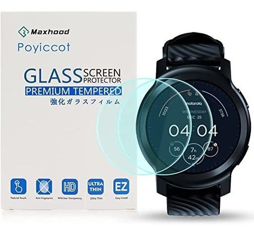 Imagen 1 de 7 de Poyiccot Protector De Pantalla Para Motorola Moto Watch 100.