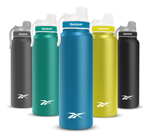 Reebok Botella De Agua De Acero Inoxidable Con Diseño Atléti