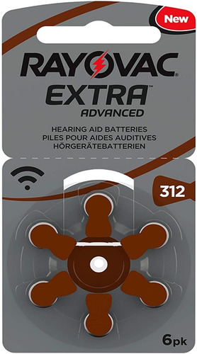 Imagen 1 de 6 de 60 X Pilas Audifono Rayovac 312 Pr41 Extra Envío Gratis