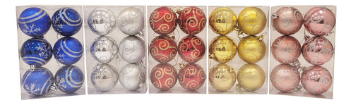 Adornos Navidad Globo Esfera 6 Cm X 6 Unid - Sheshu Navidad Color Rose Gold