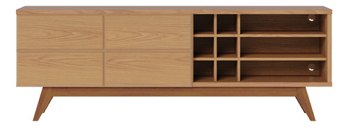 Rack Para Sala Estar Tv 180cm Makai C04 Freijó