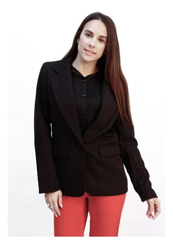 Blazer Sastrero Forrado Con Boton Para Dama