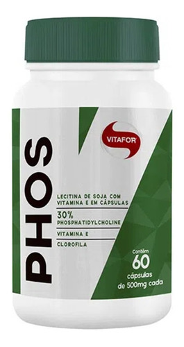 Phos Lecitina De Soja 60 Cápsulas Vitafor