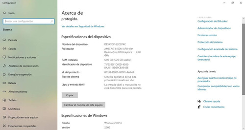 Hp Probook 645 G1 - Amd A6 4400m / Hdd 500gb / 6gb Gris (Usado)