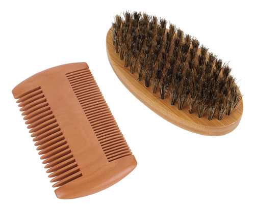 Kit De Manutenção De Barba Para Homens, Escova De Bigode