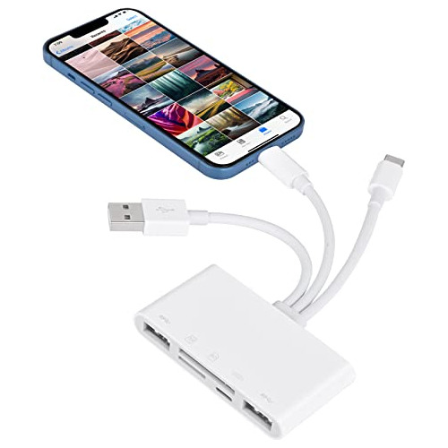 Lector De Tarjetas 5 En 1 Para iPhone/iPad/android/usb C & A