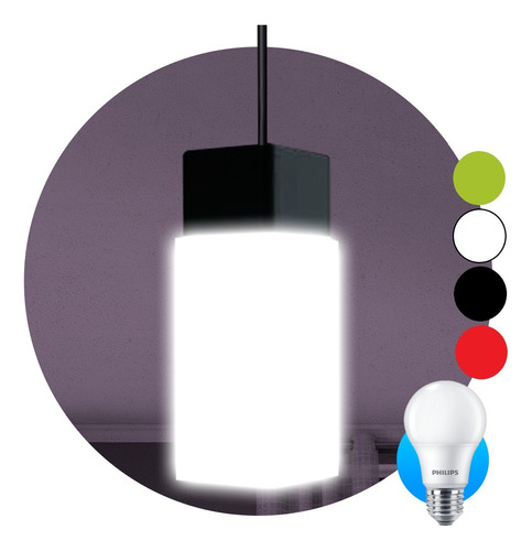 Lampara Colgante Led Polipropileno 361-1 Color E27 + Lampara