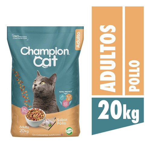 Champion Cat Adulto Pollo 20kg | Solo Stgo | Mdr