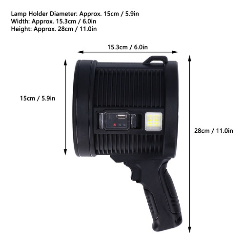 Lámpara Camping Linterna De Mano Recargable Luz Led Potente