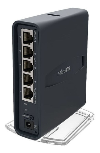 Imagen 1 de 4 de Access point interior MikroTik RouterBOARD hAP ac lite tower RB952Ui-5ac2nD-TC negro
