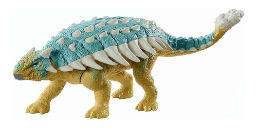 Imagen 3 de 4 de Figura de acción Jurassic World: Mundo Jurásico Ankylosaurus ruge y ataca Camp Cretaceous GWY27 de Mattel
