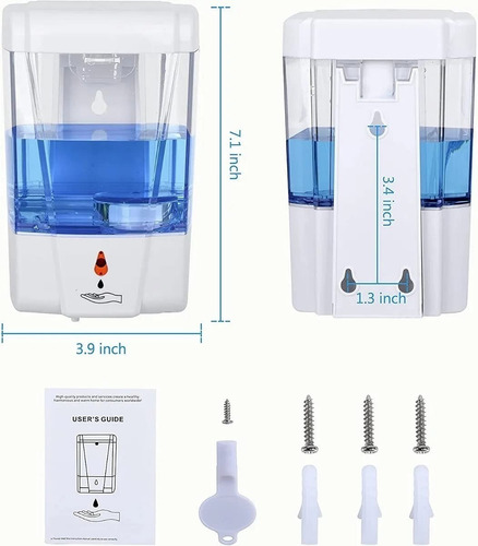Imagen 8 de 9 de Dispensador Jabon Gel Antibacterial Automatico Despachador