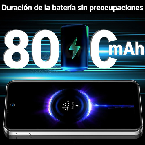 Teléfono Android 13 Sim Dual 12gb+256gb Rom Octa-core 8000mah Full Hd 6.8 Pulgadas Celular Expansión 512 Gb Con Reconocimiento Facial Y Huellas