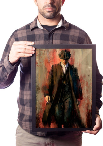 Quadro Peaky Blinders Arte Tommy Shelby Moldura 42x29cm