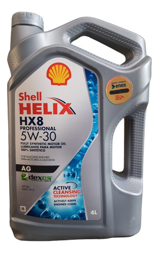 Aceite Shell Hx8 5w30 4 Litros Sintetico Solo Bencineros