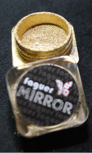 Polvo Efecto Espejo Dorado, Mirror Effect Nails Faguer