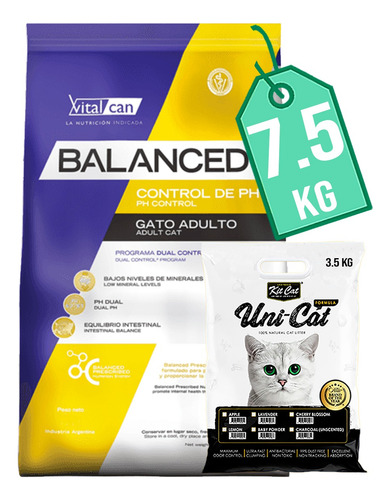 Alimento Balanced Gato Adulto Control De Ph 7.5kg + Regalo