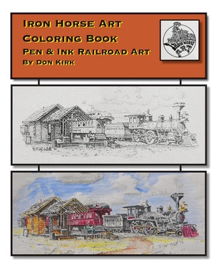 Libro Iron Horse Art Coloring Book: Pen & Ink Railroad Ar...