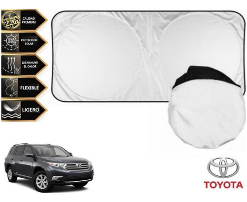 Cubresol Tapasol Parasol Con Ventosas Toyota Highlander 2011