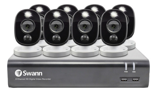 Swann Sistema De Seguridad De 8 Camaras Con Luz, 2k