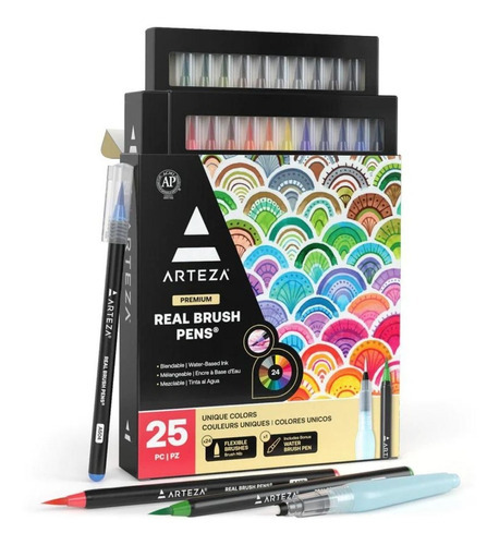 Arteza Real Brush Pens, 24 Marcadores Acuarela Pintura Y Y