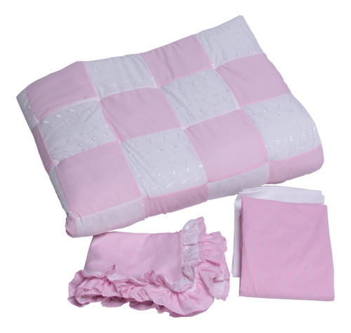 Juego De Ropa De Cama Para Bebe, Color Rosa