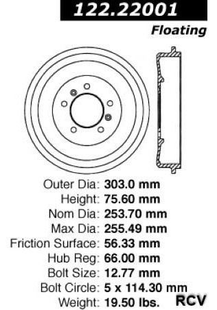 Tambor Frenos Trasera Para Land Rover Freepara Lander  2005