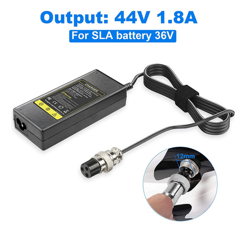 Cargador De Batería De Litio Xlr De 3 Pines Hembra De 36 V 1