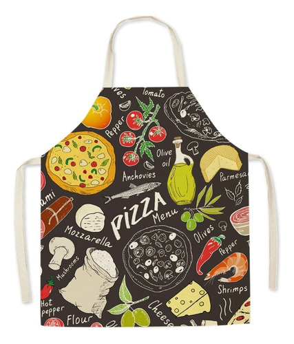 Delantal De Cocina Con Estampado De Dibujos Animados, Imperm