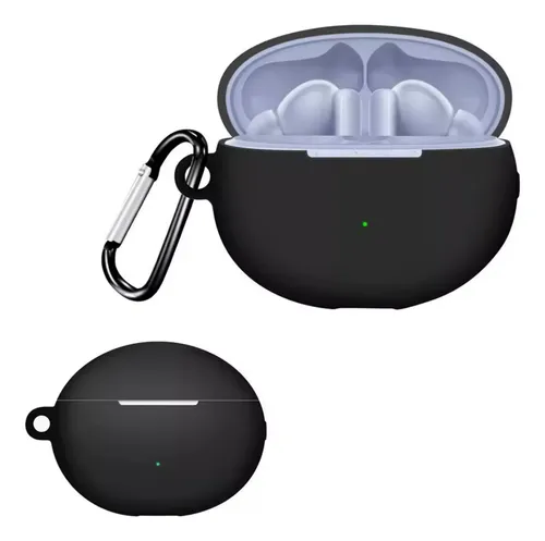 Funda Estuche En Silicona Antideslizante Para Huawei Freebuds 6i / 5i Con Gancho De Seguridad
