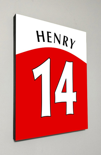 Cuadro Arsenal Thierry Henry Camiseta Decorativo 30x40 Cm #2