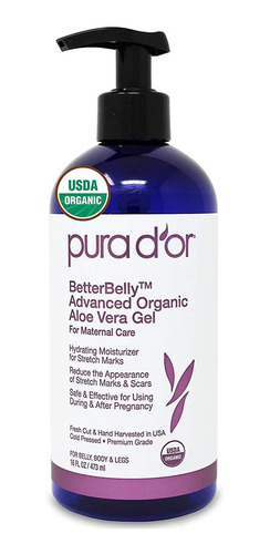 Pura Dor Betterbelly Gel Orgánico Avanzado De Aloe Vera (16