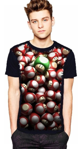 Camiseta Camisa Super Mario Full Print 3d Lançamento Masculi