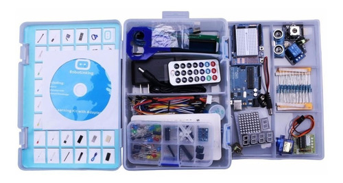 Imagen 2 de 4 de Kit Para Comenzar A Aprender Arduino Uno R3 Con El Tutorial