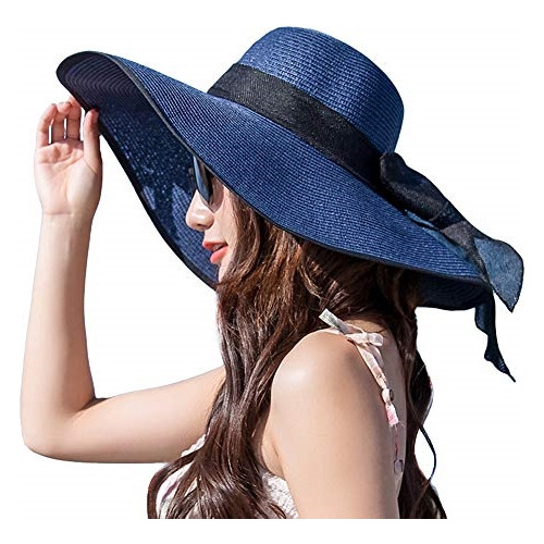 Sombrero Plegable Para Mujer De Ala Ancha