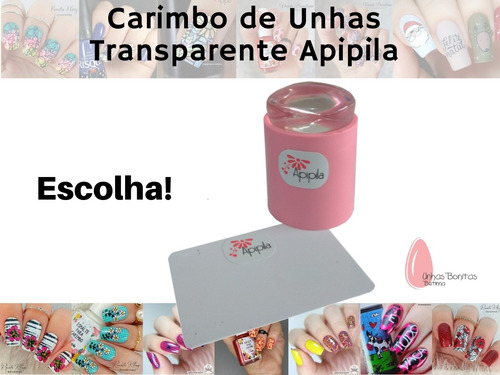 Imagem 7 de 10 de Kit Placas E Carimbos De Unhas Apipila Religiosos Duplo