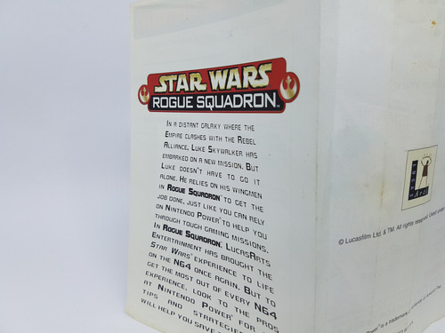 Apenas O Manual - Star Wars Rogue Squadron Nintendo 64 + F. (Usado)