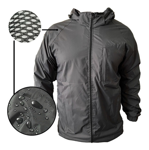 Imagen 1 de 2 de Corta Viento De Hombre Ligera Impermeable Con Malla