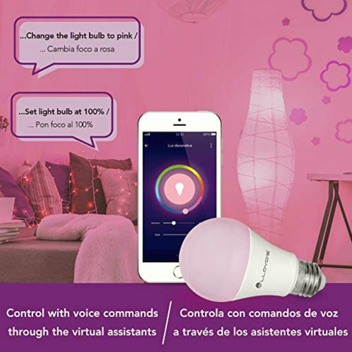 Foco Inteligente Wifi, Multicolor Rgb