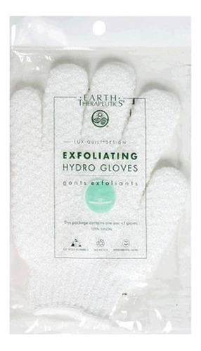 Guantes De Exfoliación Hidráulica Earth Therapeutics, Blanco