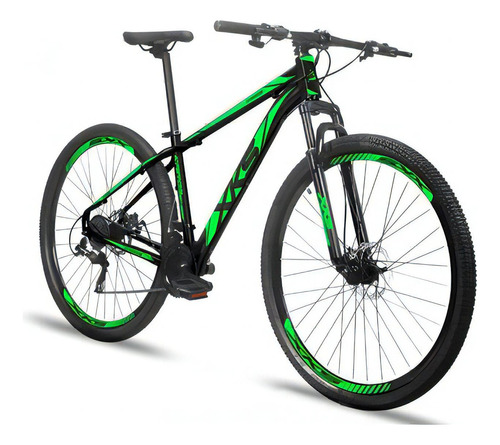 Bicicleta Aro 29 Xks Quadro Aluminio Freio Disco 24 Marchas Cor Preto/verde Tamanho Do Quadro 19