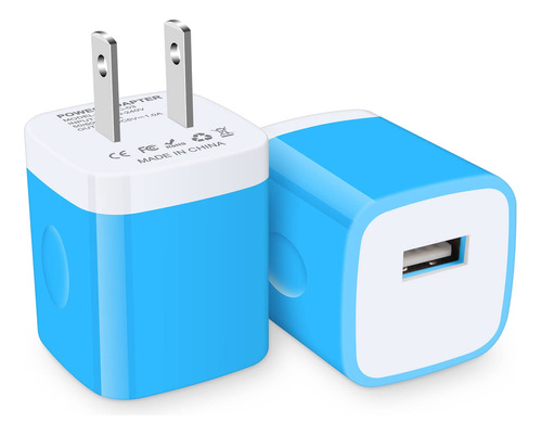 Bloque Cargador Para iPhone 2 Pared Usb 1a 5 V Caja Carga Fe