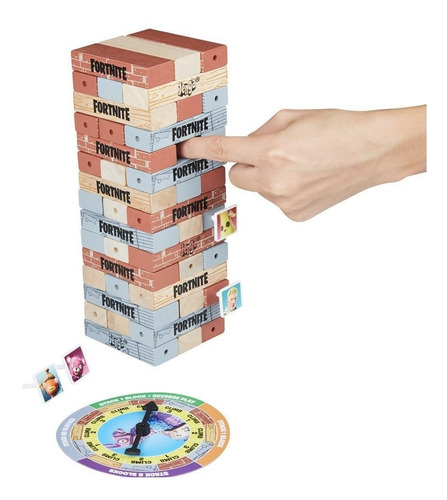 Imagen 1 de 3 de Juego De Mesa Y Estrategia, Jenga Fortnite, Hasbro Original