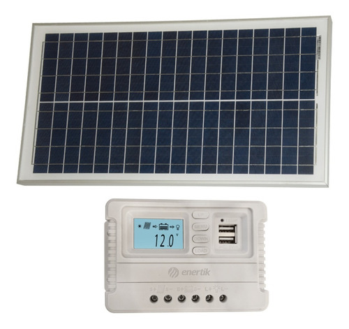 Pack Panel Fotovoltaico 30w + Regulador Solar Enertik Cuotas