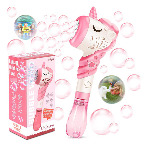 Varita De Burbujas Unicornio Para Niños Pequeños, Regalo Úni Color